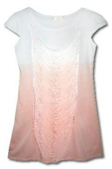 Pink Fringed T