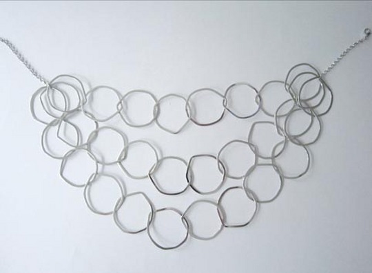 Playtime Rebels Cascading Silver Rings Necklace