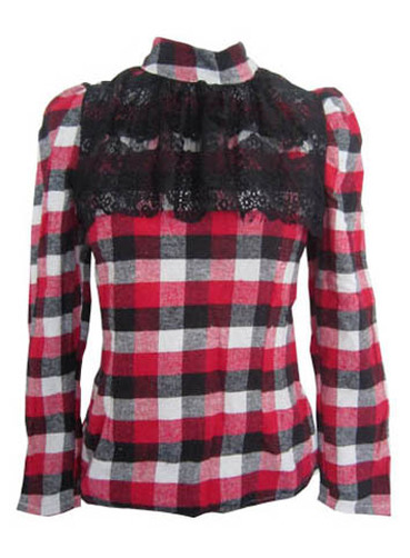 Playtime Rebels Checkered Lace Blouse