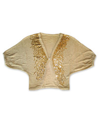 Gold Lurex Knit Shrug