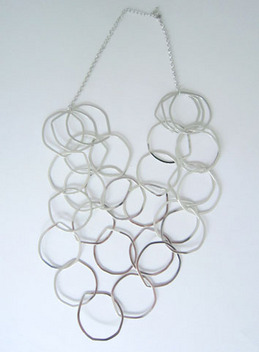 Playtime Rebels Cascading Silver Rings Necklace