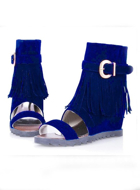Playtime Rebels Fringed Boot Wedges